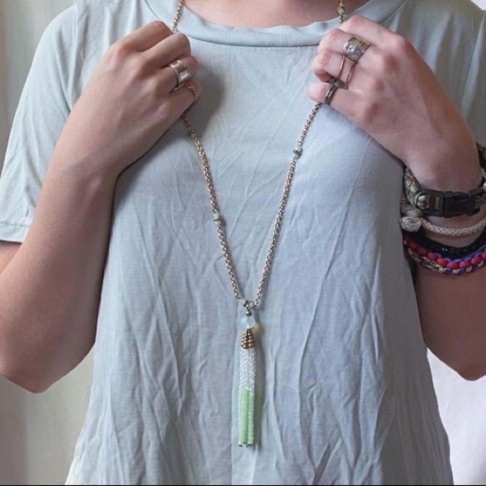 Beaded Tassel Necklace